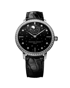 Frederique Constant Slimline Moonphase Stars Edelstahl