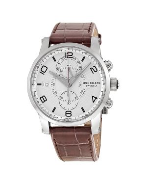 Mont Blanc Timewalker Twinfly Herenuhr - Leder Braun