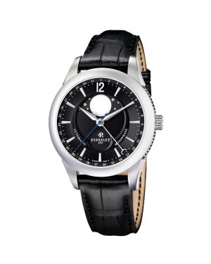 Perrelet Big central Moonphase schwarzes Zifferblatt