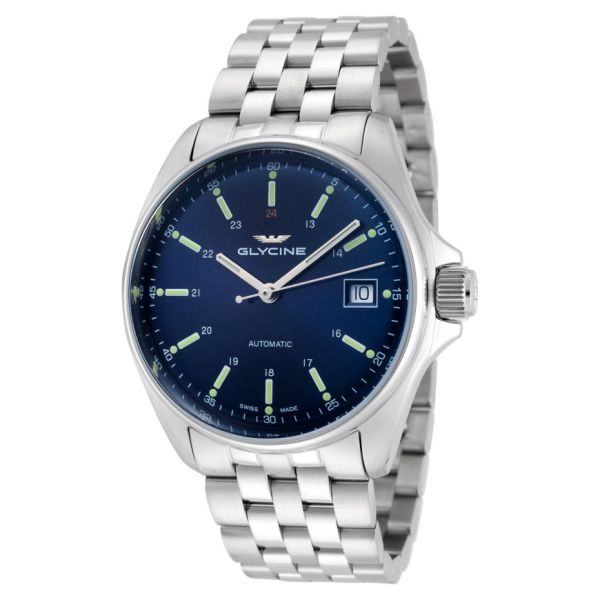 Glycine combat stainless steel case men's automatic watch on sale